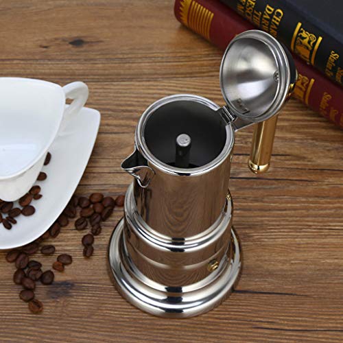 Dreamyth-Winter Coffee Pot,Stainless Steel Moka Espresso Coffee Latte Maker Percolator Stove Top Pot