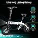 Dohiker Electric Bike Folding Bicycle 14 inch 250W Motor Max 16 mph with LED Headlight Built in USB (White)thumb 3