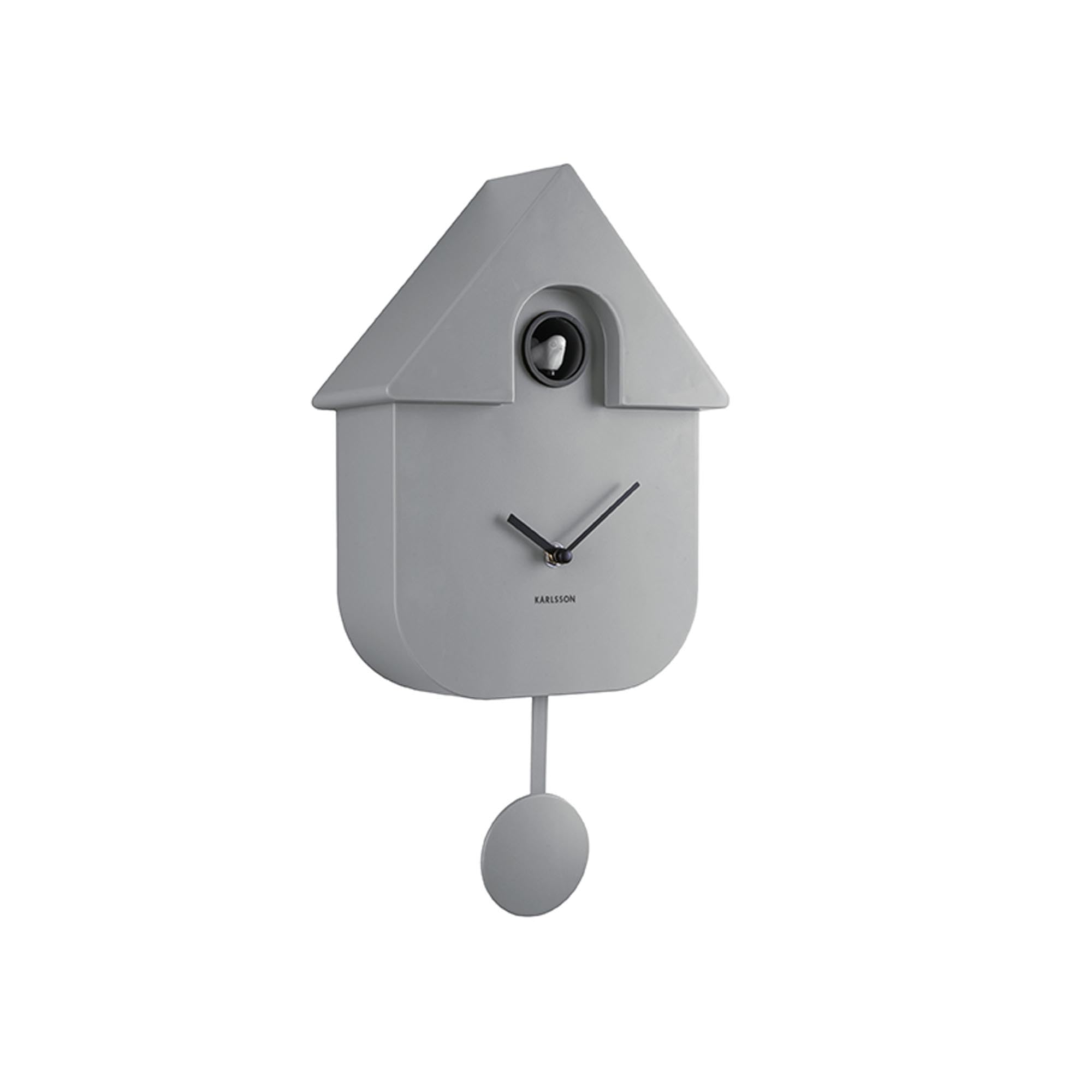 Karlsson Modern Cuckoo Wall Clock - Grey (KA5768GY)
