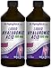 Piping Rock Liquid Hyaluronic Acid Vegetarian 100 mg 2 Bottles x 16 fl oz (473 mL) Natural Berry Flavor