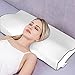 Powsure Memory Foam Pillow, Orthopedic Sleeping Contour Pillows to Lower Neck Pain, Ergonomic Cervical Bed Pillow for Side Sleepers, Back Stomach with Washable Free Bamboo Fiber Pillowcase (White)