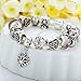 BAMOER Lucky Charm Snake Chain Bracelet Vintage European Style Beaded Bracelet for Women Girls Party Bracelet 7.0 inches Style 3