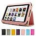 GMYLE(R) Pink PU Leather Slim Folio Magnetic Flip Stand Case Cover with Sleep/Wake Function for Barnes & Noble Nook HD 7