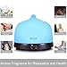 OKACHI GLIYA Essential Oil Diffuser 200ml Aromatherapy Cool Mist Aroma Humidifier (Up to 6H Use, Mist Control, Waterless Auto Shut-Off, 3 Timer Settings, 7 Color LED Lights, Dark Wood Grain, BPA-free)