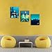 Gardenia Art - Abstract Mountain at Night Canvas Prints, 16x12 inch/Piece, 3 Panels, Framed