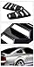 Topline Autopart Black Retro Sport Rear 1/4 Quarter Side Vent Window Louvers V1 05-14 Ford Mustang