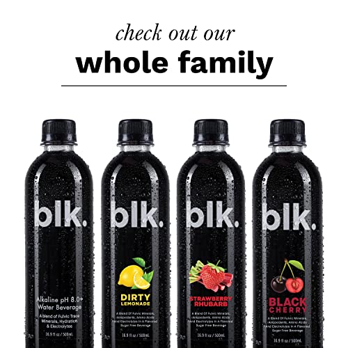 blk. Natural Mineral Alkaline Water, Black Cherry, 16.9 oz. (500 mL
