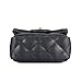 CMK Trendy Kids Quilted Embossed PU Leather Kids Purse for Little Girls with Metal Chain (15cm(L) x 7.5cm(W) x 9cm(H), (80001_Black)