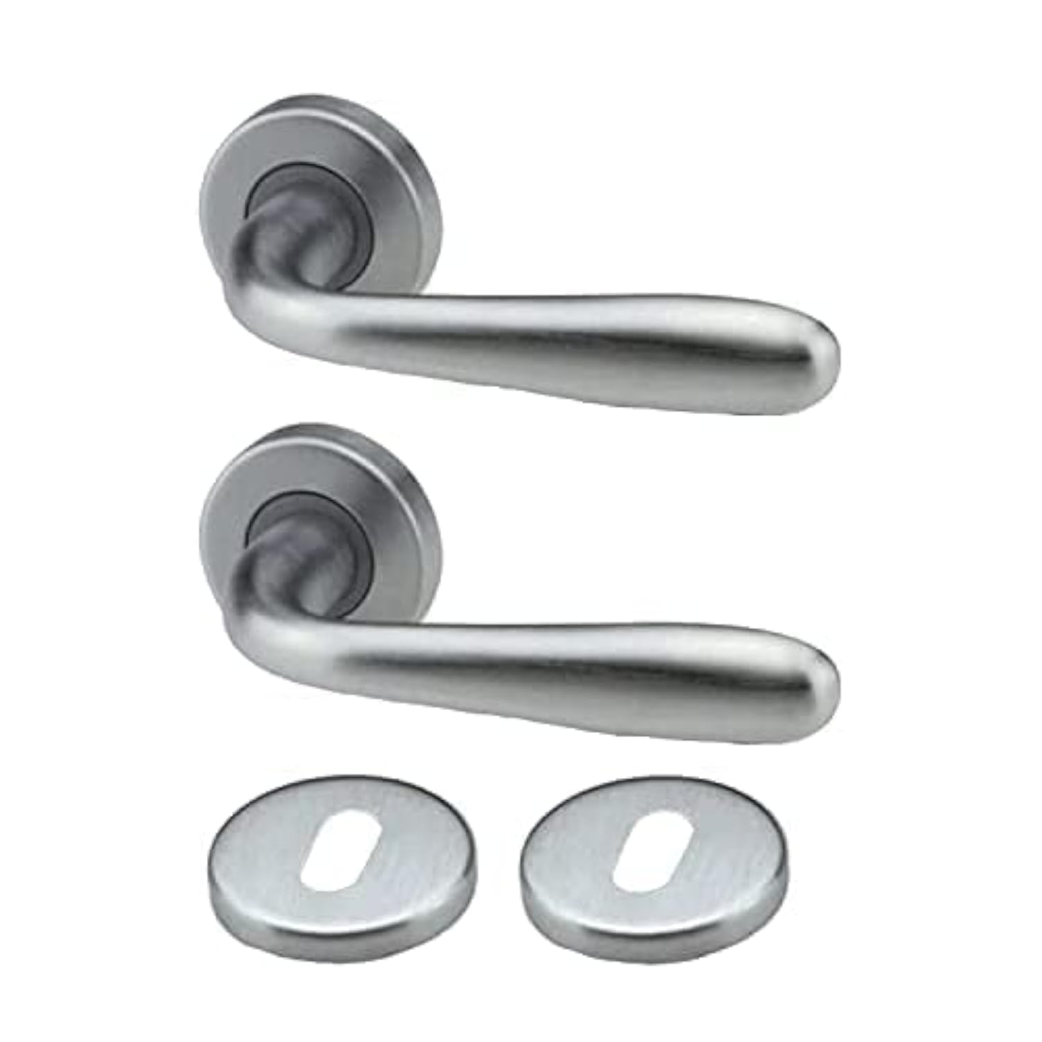 Bricolevante Internal Door Handles Available in Multiple Variants Sold in Set – Round Door Handle (Round, Satin Chrome)