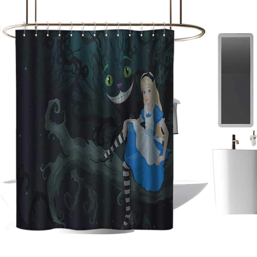 Amazon Com Coolteey Shower Curtains Green And Brown Alice In