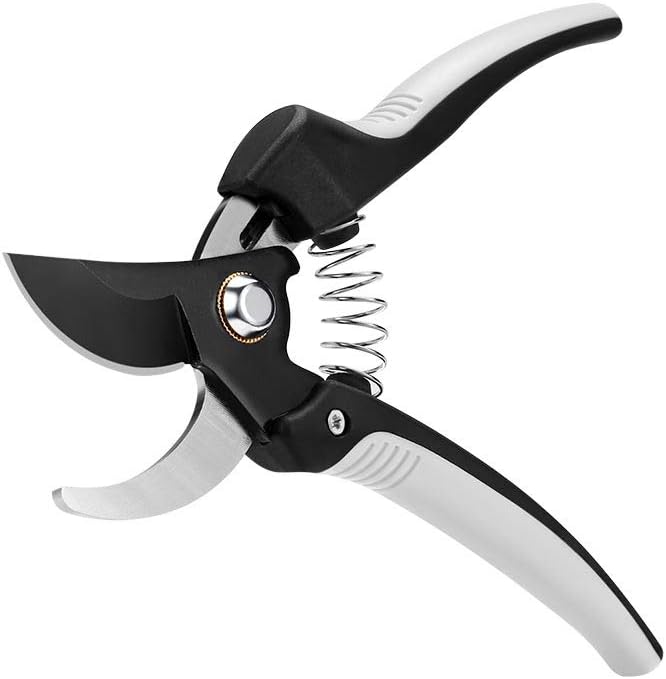 Pruning Shears Tree Trimmers Secateurs Hand Pruner Stainless Steel Blades Professional Garden Clippers Bypass Secateurs with SK-5 Steel Blade and Locking Mechanism for Branches Stems and Flowers