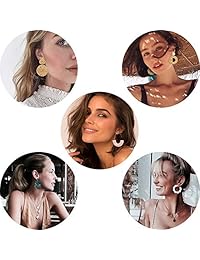 Aretes de acrílico para mujer, pendientes colgantes de hoja de resina, joyería bohemia minimalista