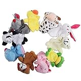 niceEshop(TM) Cute Velvet Animal Style Finger Puppets Set (Set of 10)