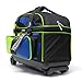Pyramid Path Deluxe Double Roller with Oversized Accessory Pocket Bowling Bag (Lime Green/Royal Blue)
