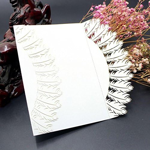 Prevently Creative 10Pcs Elegant White Wedding Invitation Card Kit