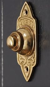 Assorted Collections ACL Solid Brass Wired Doorbell Edwardian Style 75mm Back view 2