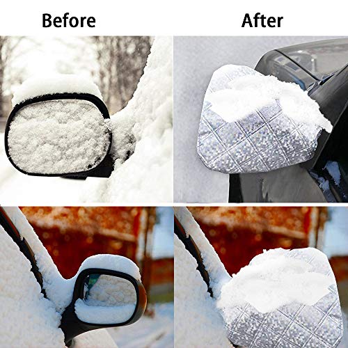 image for Viesyled Universial Car Rear View Mirror Sun Dust Snow Covers,Winter W