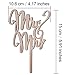 eBoot Mr and Mrs Cake Toppers Wooden Wedding Cake Topper Party Cake Decoration