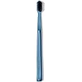 Boka Classic Manual Toothbrush with Extra Soft Activated-Charcoal, Tapered Bristles, Bioplastic Handle That Includes Travel Cap, Dentist-Approved, Great for Adults and Kids, Blue (Pack of 1)