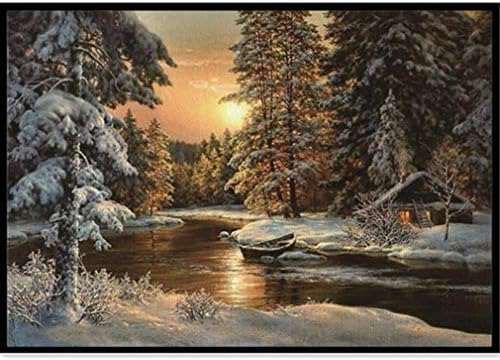 Toosvan DIY 5D Diamond Painting, Crystal Rhinestone Diamond Embroidery Number Kits Painting Cross Stitch Kit Pictures Arts Craft for Home Wall Decor