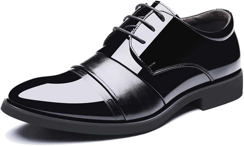Amazon ハニーストア ビジネスシューズ メンズ 革靴 身長アップ シークレットシューズ 紳士靴 本革 ストレートチップ レースアップ 黒 ビジネスシューズ