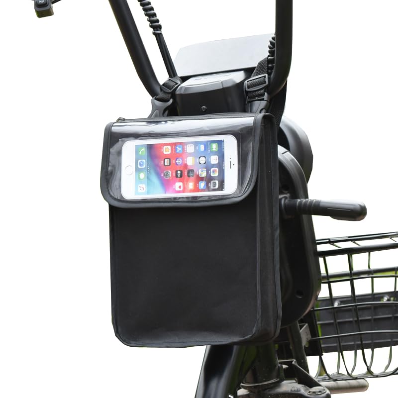Photo 1 of SquEqu Electric Scooter Bag Storage Pouch Handlebar Attachement Large Capacity with Waterproof Phone Holder Pocket Front Hanging Bags Organizer for Bike Handle Bar eBike Motorcycle Bicycle Escooter