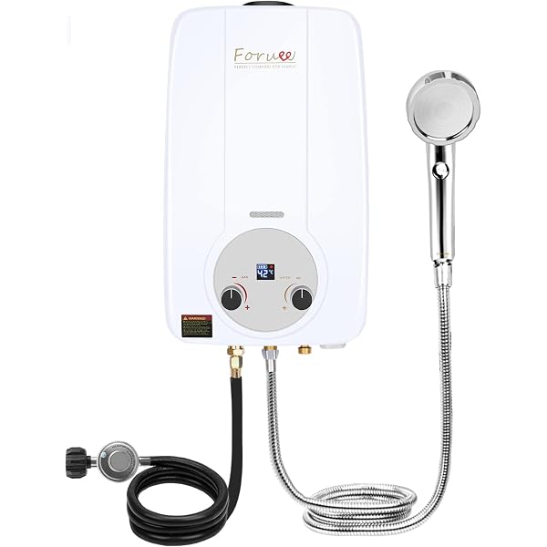 Amazon.com: Tankless Water Heater Propane 7L 1.85GPM Portable On Demand  Instant Hot Water Heater Outdoor with LCD Display, White : Everything Else