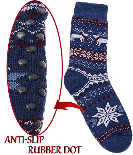 image for ProEtrade Mens Fuzzy Slipper Socks Warm Thick Heavy Fleece lined Chris