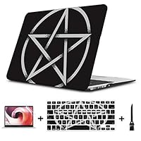 Gothic Badge with Skull and Pentagram MacBook Air/pro 11/12/13/15 Inch Case Plastic Hard Case Shell Laptop Hard Case Apple MacBook Cover Apple Laptop Cases