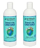Earthbath All Natural Oatmeal and Aloe Dog Cat Moisturising Conditioner 16 ounce (2 Pack)
