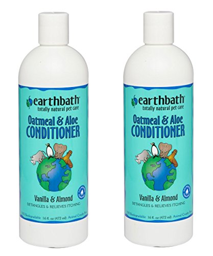 Earthbath All Natural Oatmeal and Aloe Dog Cat Moisturising Conditioner 16 ounce (2 Pack)