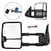 SCITOO Tow Mirrors Chrome LED Signal Lamps Towing Mirror Power Heated Pair Set fit 2003-2007 For Chevy For Silverado/For GMC For Sierra (07 Classic Models) Side Mirrors