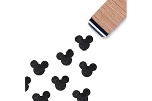 GUVSPTI Mouse Head Rubber Stamp, 3/5 Inch Small Mini Stamp for Scrapbooking Card Making Planner