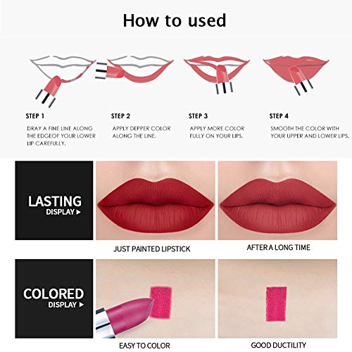 12 Pcs Matte Lipstick Set Nude Moisturizer Lip Stick Long Lasting Waterproof liquid lipstick mate Makeup Velvet lip gloss Cosmetic Lip Care