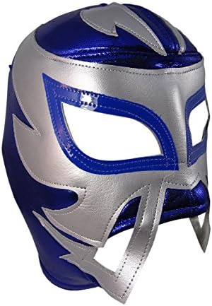 Mask ManiacRAYMAN Adult Lucha Libre Wrestling Mask (pro-fit) Costume Wear - Blue/Grey