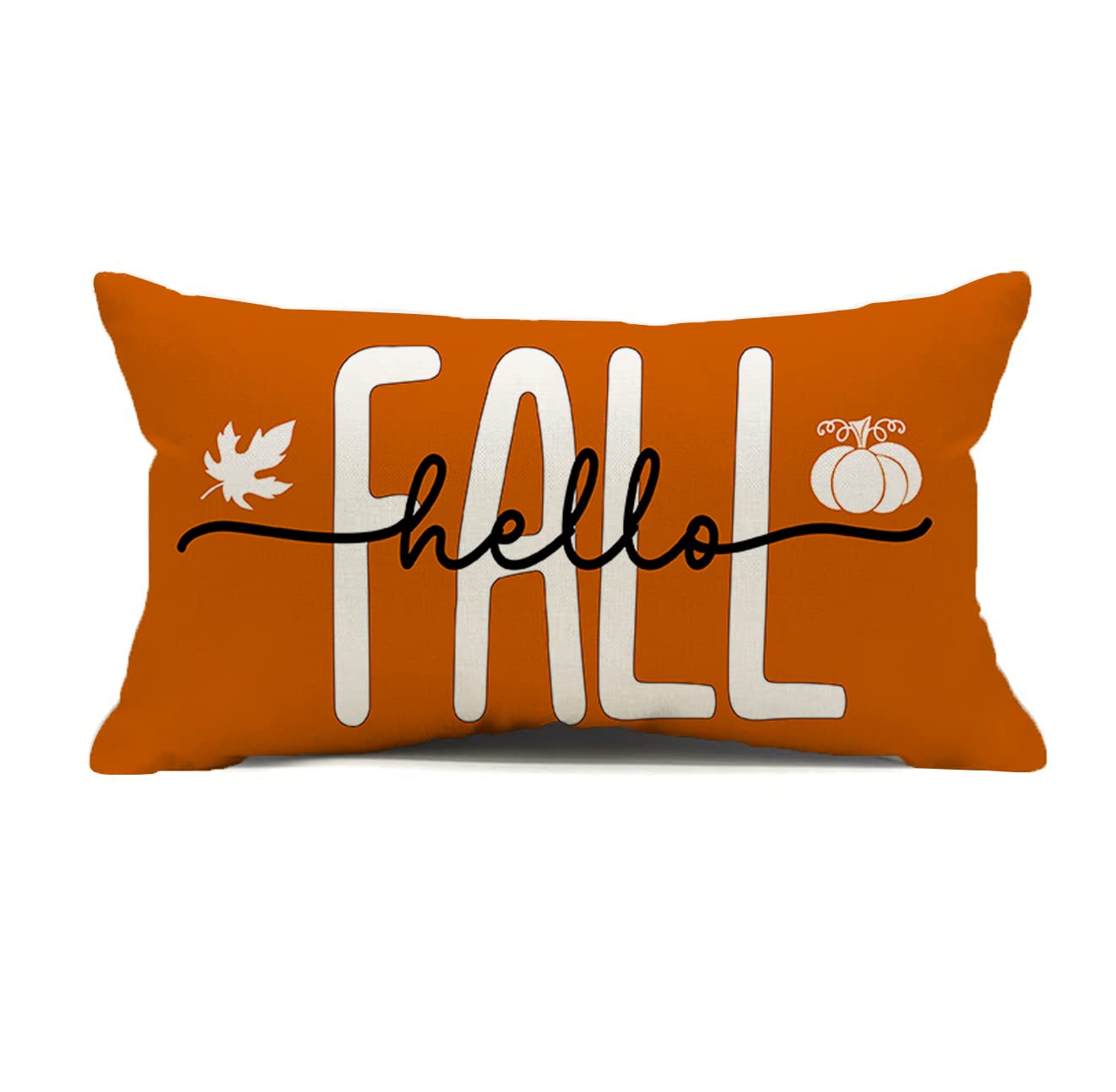 Photo 1 of Kithomer Hello Fall Pillow Covers 12x20,Hello Pumpkin Autumn Decorations Pillow Covers Outdoor Pillows Decorative for Fall Decor(Orange,12''x20'')