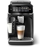 Philips 3300 Series Fully Automatic Espresso Machine with LatteGo Milk System and integrated grinder, 6 Hot & Iced Coffee Pre
