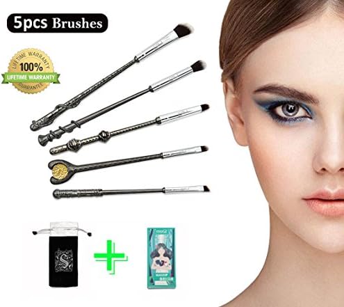 Beauty Makeup Brushes Kit,Ms Story Wizard Wand Potter Makeup Brushes for Foundation Blending Eyeshadow Face Powder Soft Brushes Make Up Tool- 5pcs(Grey)