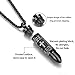 Molike Stainless Steel English Lord's Prayer Cross Bullet Pendant Urn Ashes Necklace for Men, 22 Inch Chain