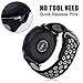 VIGOSS for Gear Sport Band/Galaxy Watch 42mm Band/Galaxy Watch Active 40mm Bands - 20mm Silicone Wristband for Samsung Galaxy Watch 42mm R810 & Gear Sport Smartwatch R600 (Black/Grey, S/M)