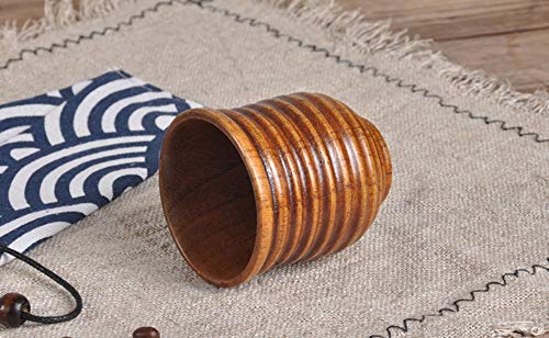 image for Connia Wooden 75ml Cup Bottle Log Color Handmade Portable Natural Wood