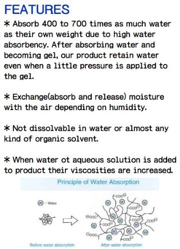 Newstone Sodium Polyacrylate - Superabsorbent Diaper Polymer (White, 0.38mm granulars, 450g,15.8oz, 1 lbs.)