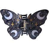 Fantasy Butterfly Hair Clip,Acetate Claw Clips,Cute Butterfly Hair Claw Clips for Women,Black