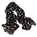 Datework Womens Love Heart Soft Long Shawl Scarf (Black)