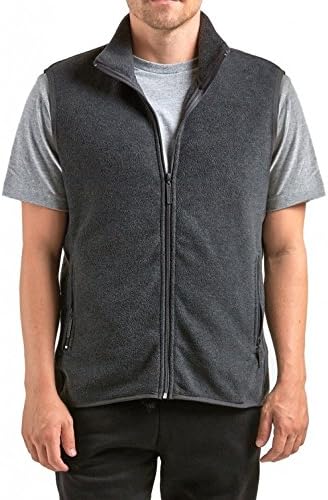 Mens Fleece Jacket Vest Soft Full Zipper