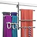 Lynk Hanging Pivoting Scarf Rack and Accessory Holder - Closet Hanger Organizer Rack - Platinum