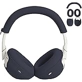 Adhiper 3-in-1 Silicone Sweat Case Cover for Sony WH-1000XM6 Headphones, XM6 Covers Accessories Silicone Ear Pads Covers & Headband Cover & Ear Cups Protector, Washable & Sweatproof - Midnight Blue