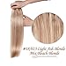 Women Hair Extensions, Grammy 18 Inch 7pcs Remy Clip in Hair Extensions 70g Human Hair with Clips for Highlight (18inch, #18/613 Brown/blonde)