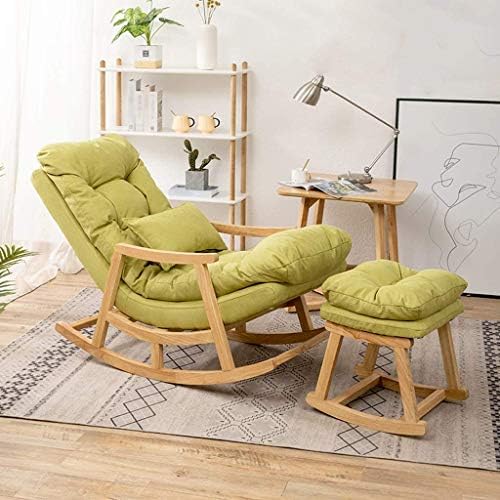ロッキングチェア 北欧 ロッキング ロッキングチェア 北欧 ロッキング リクライニングチェア 寝室リビングルーム読書椅子バルコニーテラスレイクサイド寮の部屋庭園リラックスチェア背もたれソファチェアコーヒーチェア Green Footstool Modernzeg Hu
