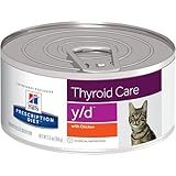 Hill's Prescription Diet y/d Thyroid Care with Chicken Canned Cat Food 24/5.5 oz